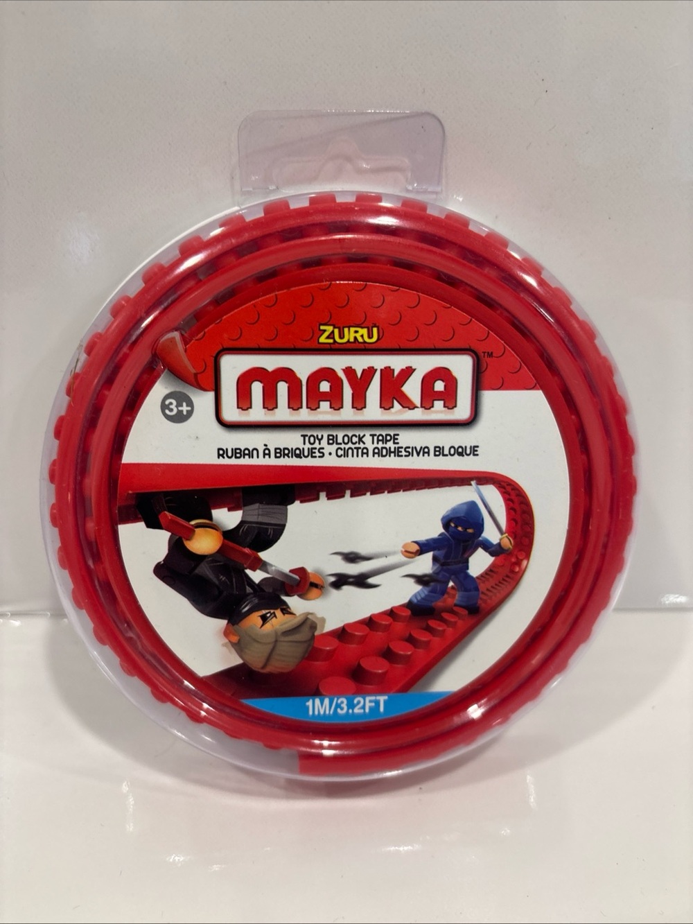 Mayka Red Toy Block Tape – Flexible Adhesive Building Strip